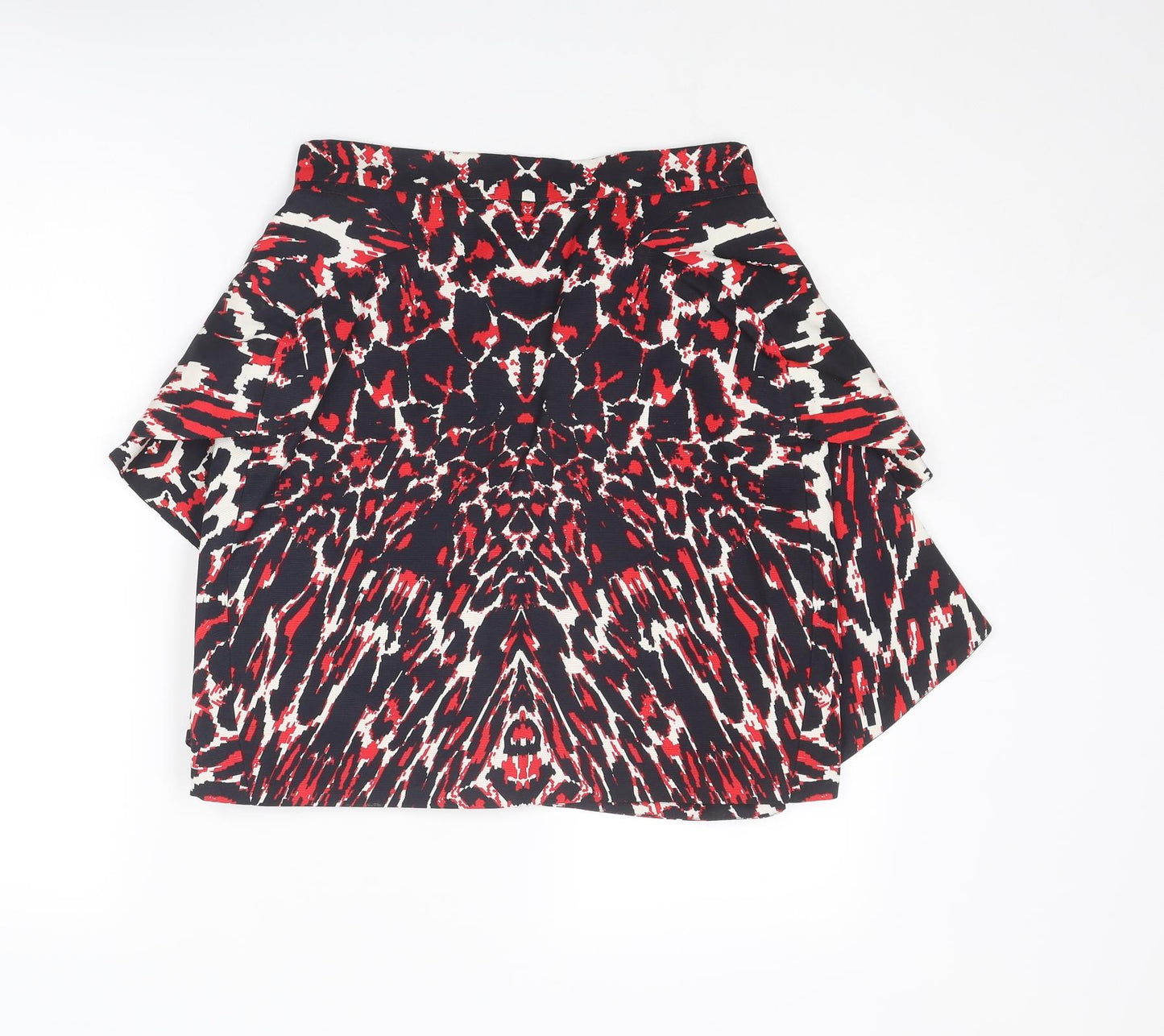 Alexander McQueen Womens Multicoloured Geometric Cotton A-Line Skirt Size 28 in Zip