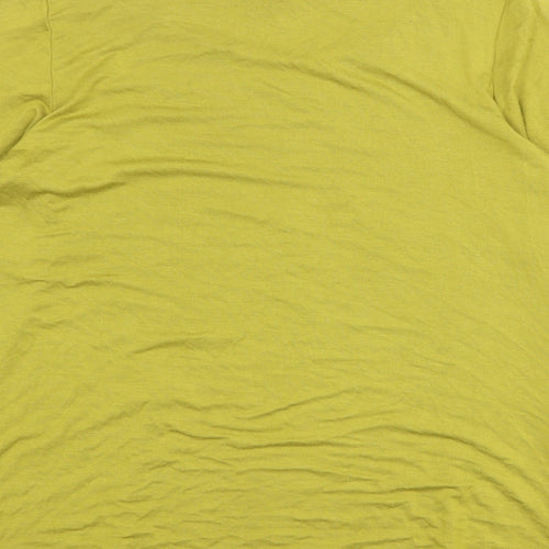 Yong Kim Womens Green Modal Basic T-Shirt Size 10 Boat Neck