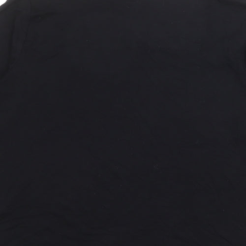 TIGI Womens Black Viscose Basic T-Shirt Size 10 Round Neck - Embellished