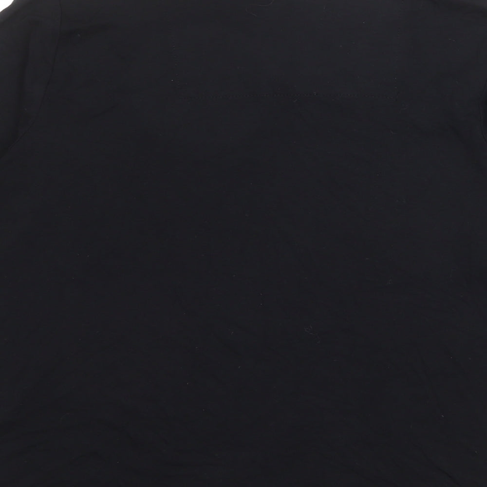 TIGI Womens Black Viscose Basic T-Shirt Size 10 Round Neck - Embellished