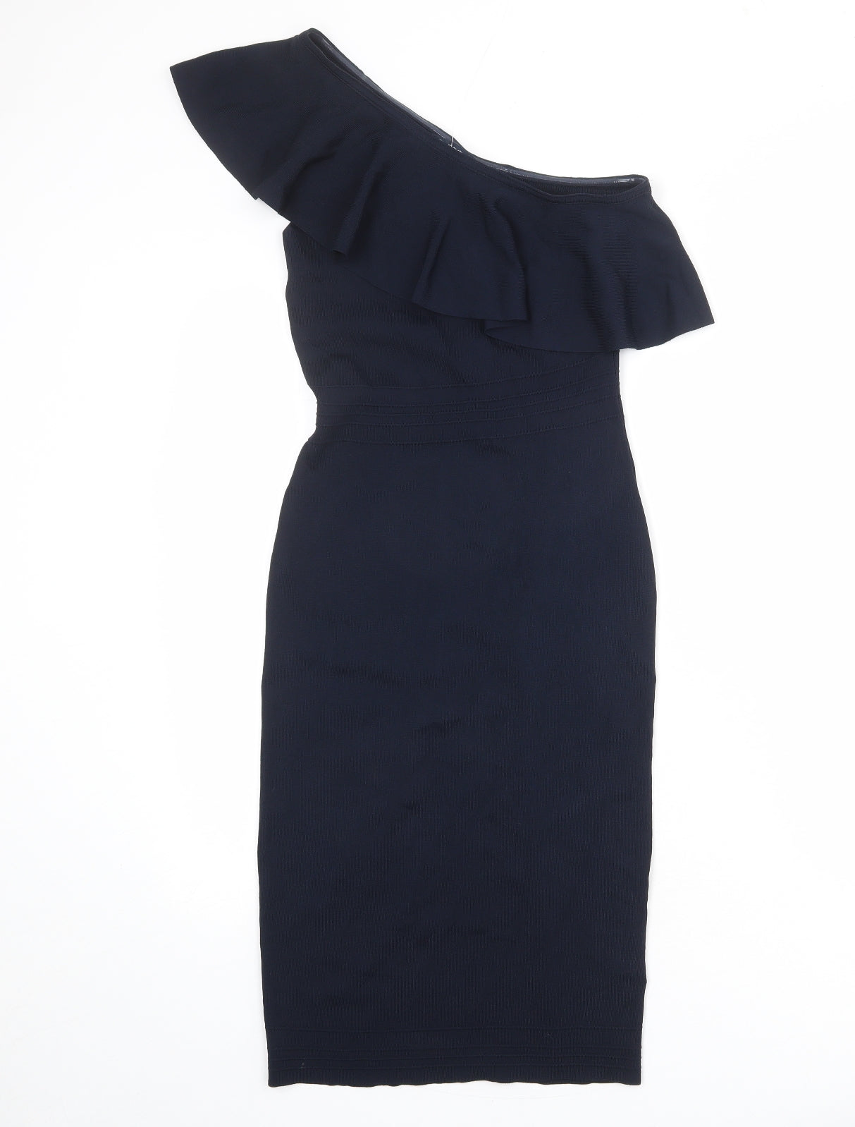 NEXT Womens Blue Viscose Shift Size 10 One Shoulder Pullover