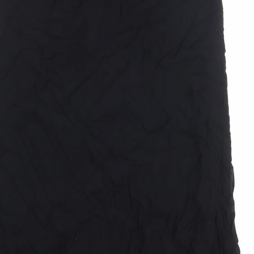 Marks and Spencer Womens Black Viscose A-Line Skirt Size 24