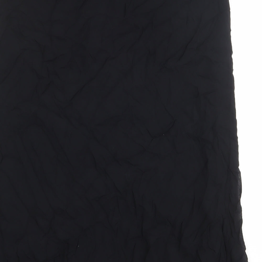 Marks and Spencer Womens Black Viscose A-Line Skirt Size 24