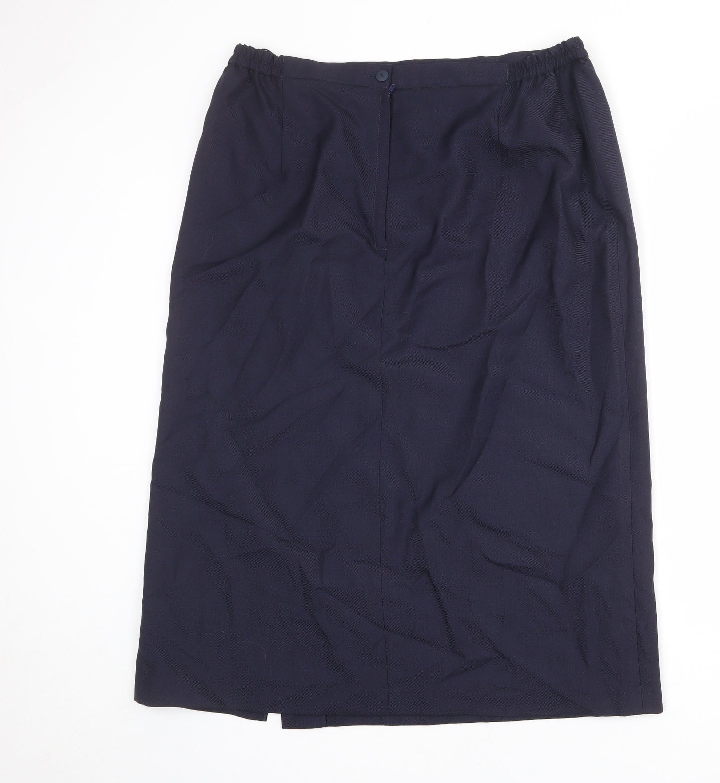 Fashion Extra Womens Blue Polyester A-Line Skirt Size 22 Zip