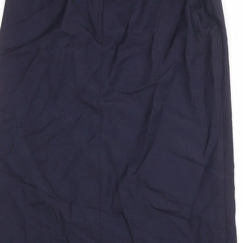 Fashion Extra Womens Blue Polyester A-Line Skirt Size 22 Zip