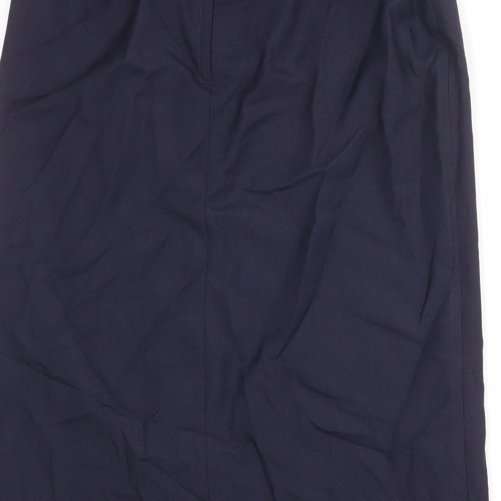 Fashion Extra Womens Blue Polyester A-Line Skirt Size 22 Zip