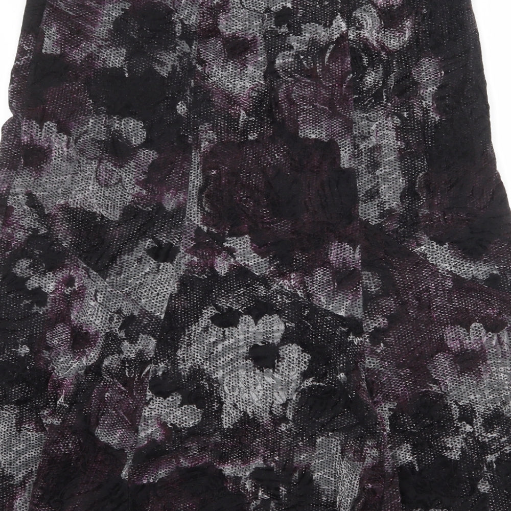 Bonmarché Womens Multicoloured Geometric Polyester Swing Skirt Size 14