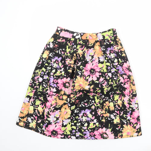 Vera & Lucy Womens Multicoloured Floral Polyester Tulip Skirt Size S Zip