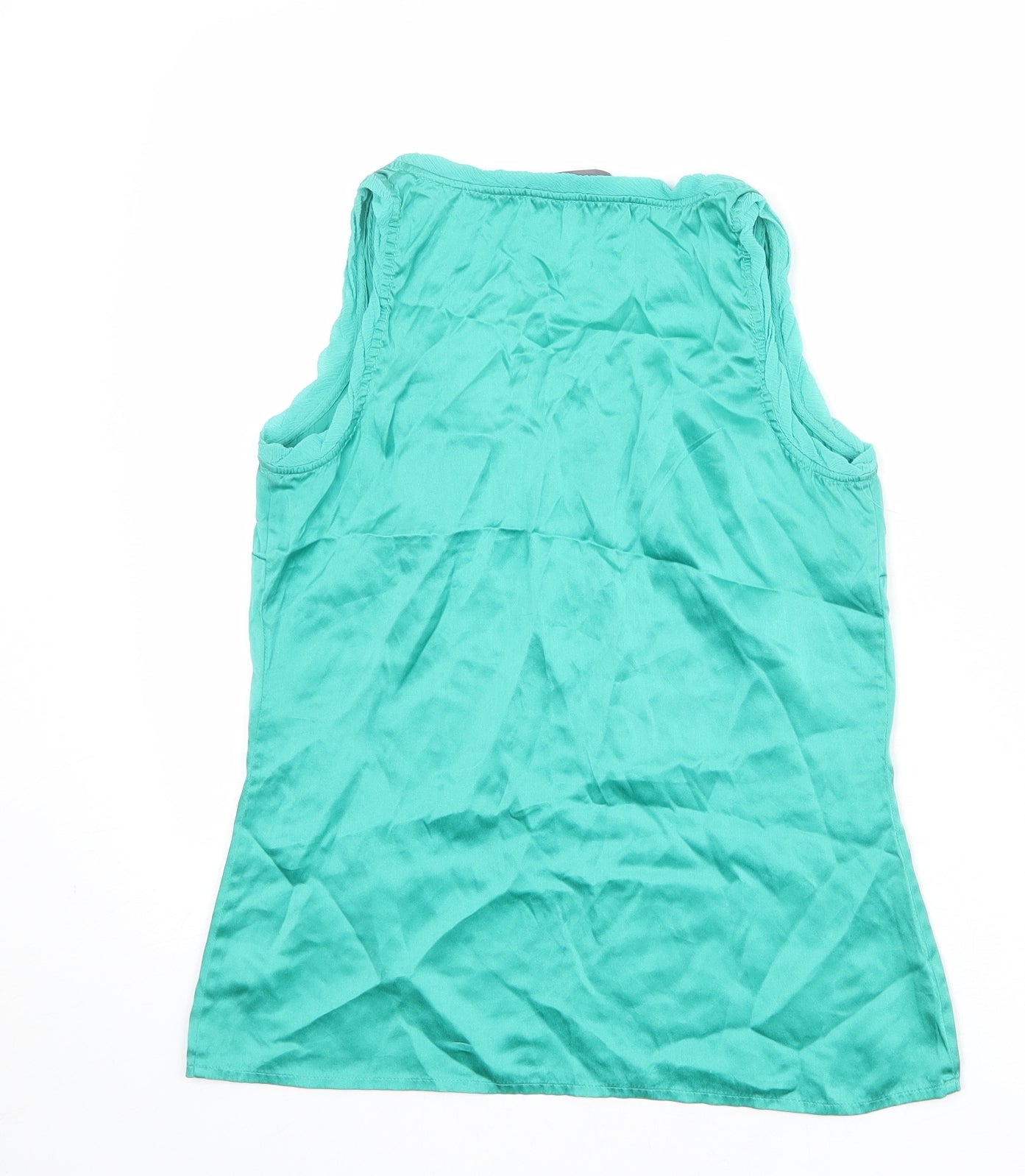 Boden Womens Green Silk Basic Tank Size 8 Round Neck