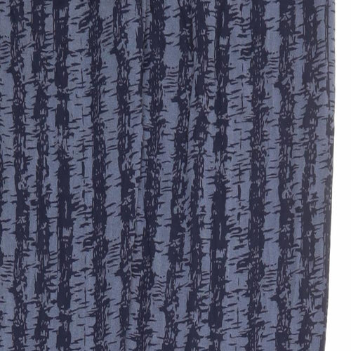 Long Tall Sally Womens Blue Geometric Viscose Jogger Trousers Size M L36 in Regular