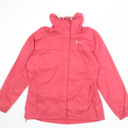 Hi Gear Womens Pink Windbreaker Jacket Size 12 Zip
