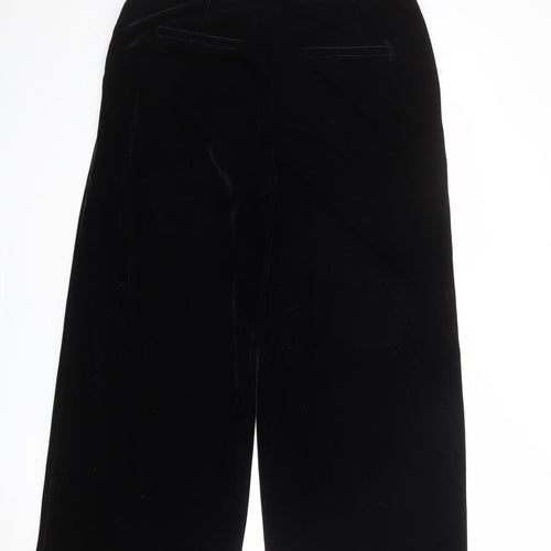 NEXT Womens Black Polyester Trousers Size 16 L31 in Regular Zip