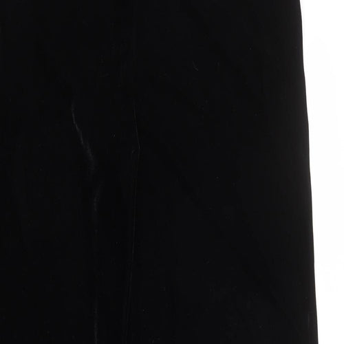 NEXT Womens Black Polyester Trousers Size 16 L31 in Regular Zip
