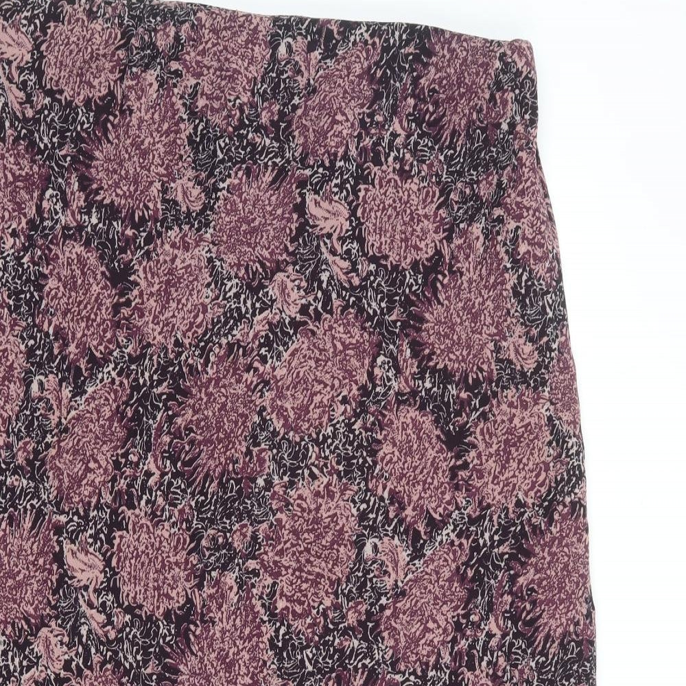 Fashion Plus Womens Multicoloured Geometric Polyester A-Line Skirt Size 20