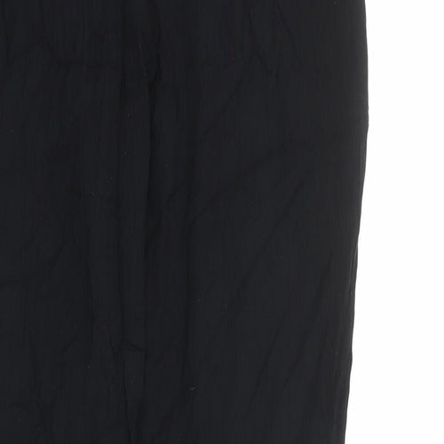 Marks and Spencer Womens Black Viscose Trousers Size 12 L30 in Regular