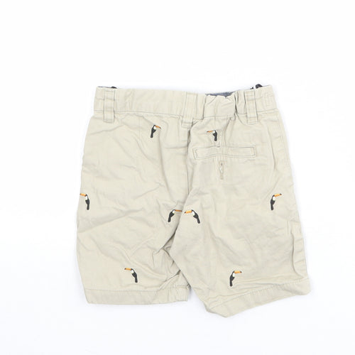 NEXT Boys Beige Cotton Chino Shorts Size 5 Years L6 in Regular Zip - Toucan