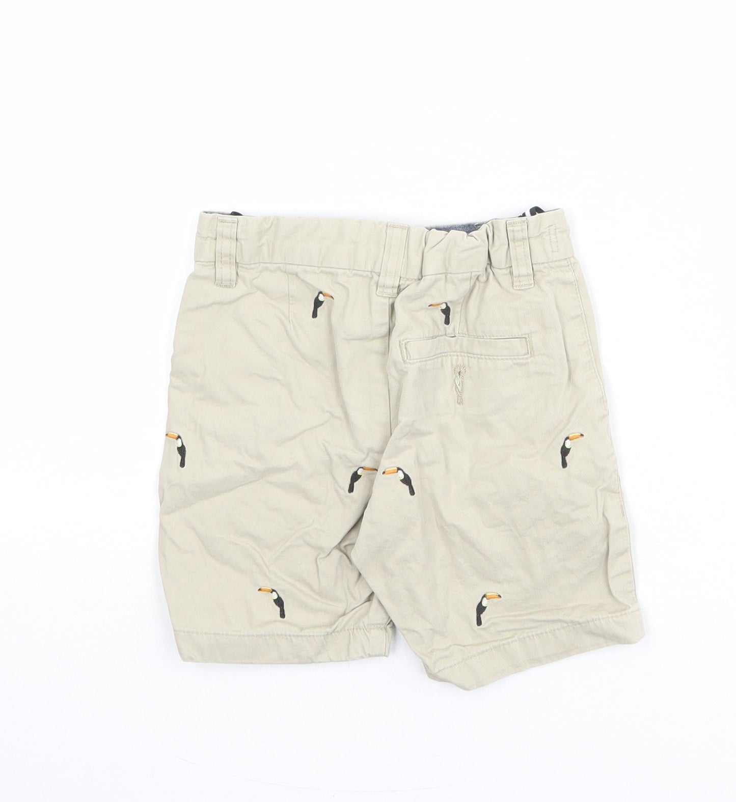 NEXT Boys Beige Cotton Chino Shorts Size 5 Years L6 in Regular Zip - Toucan