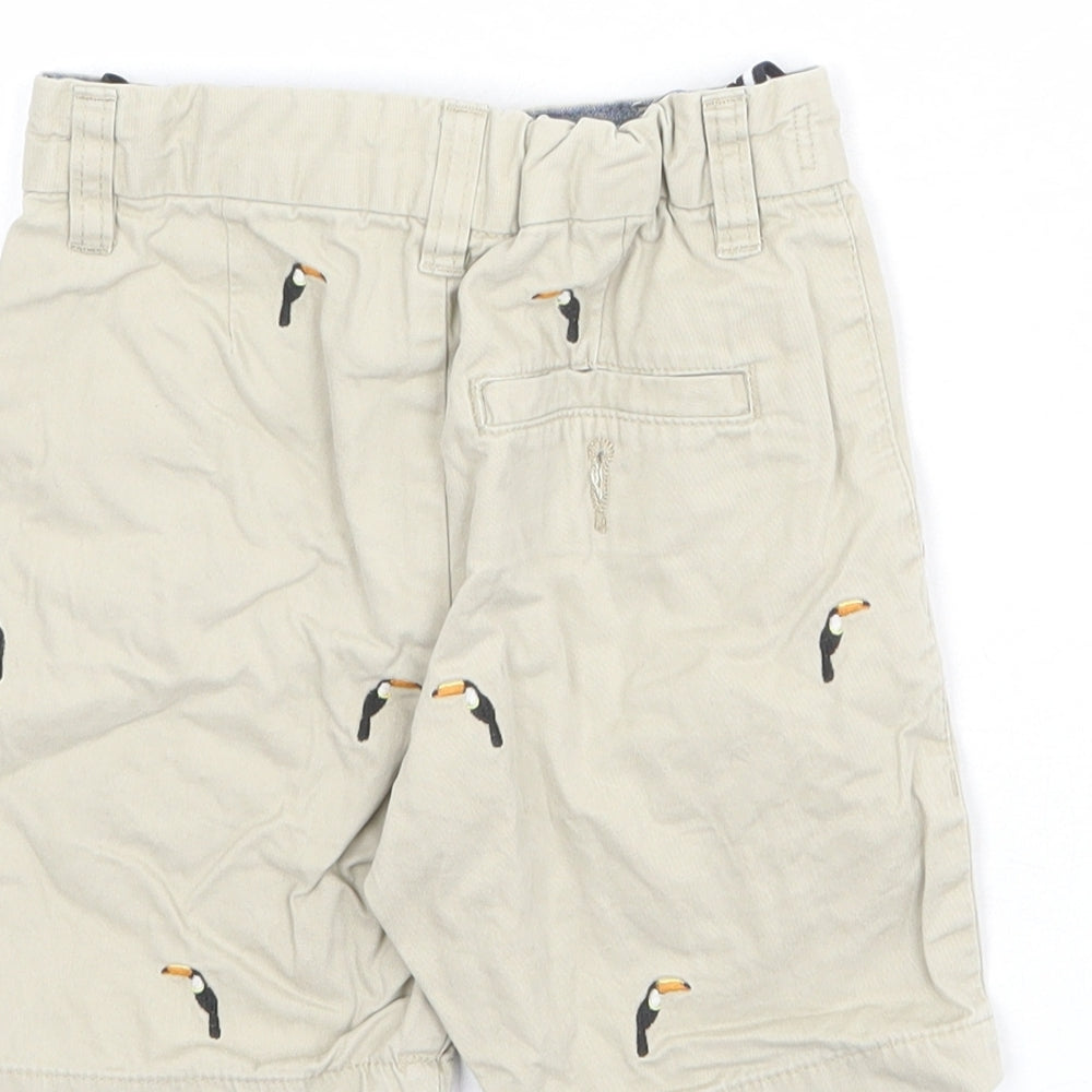 NEXT Boys Beige Cotton Chino Shorts Size 5 Years L6 in Regular Zip - Toucan