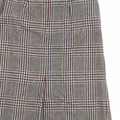Peter James Womens Multicoloured Plaid Wool Pleated Skirt Size 18 Zip