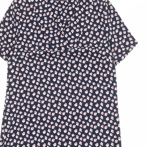 Select Womens Multicoloured Floral Polyester Sheath Size 12 V-Neck Pullover