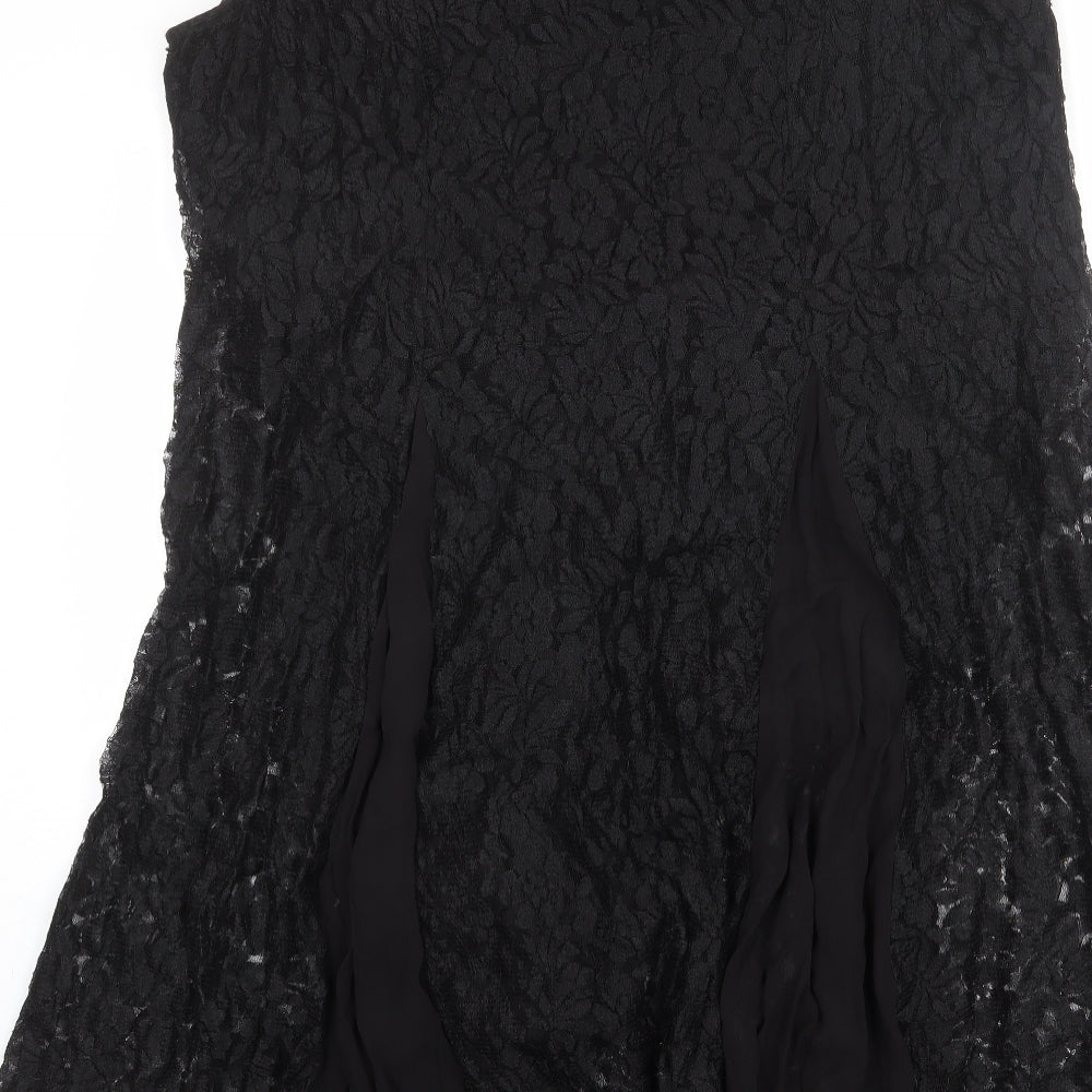 Together Womens Black Geometric Viscose Trapeze & Swing Size 20 Round Neck Pullover