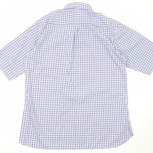 Skopes Mens Multicoloured Check Cotton Button-Up Size 3XL Collared Button