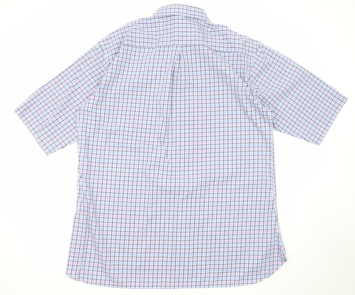 Skopes Mens Multicoloured Check Cotton Button-Up Size 3XL Collared Button