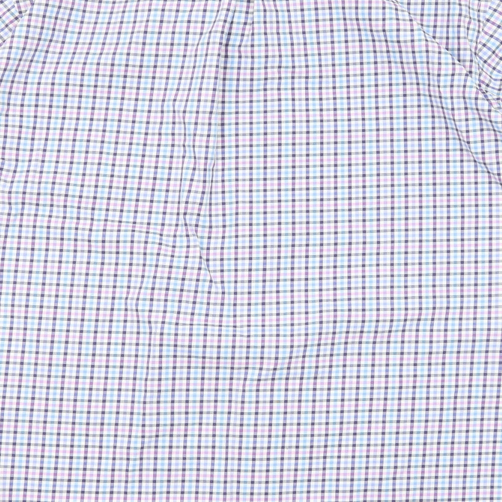 Skopes Mens Multicoloured Check Cotton Button-Up Size 3XL Collared Button