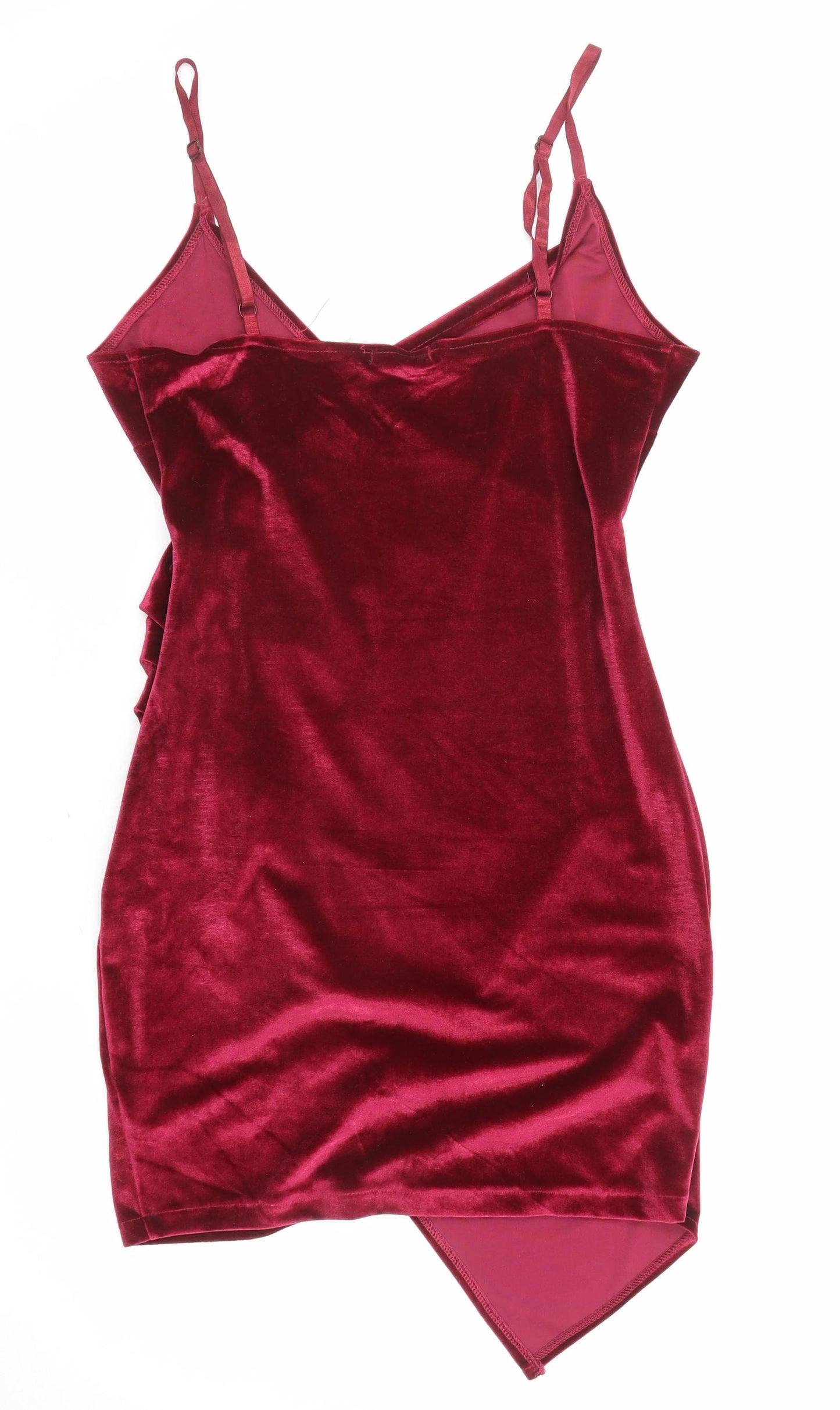 Boohoo Womens Purple Polyester Tank Dress Size 12 V-Neck Pullover