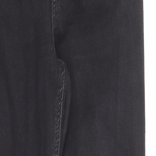 Topshop Womens Black Cotton Skinny Jeans Size 28 in L30 in Regular Button