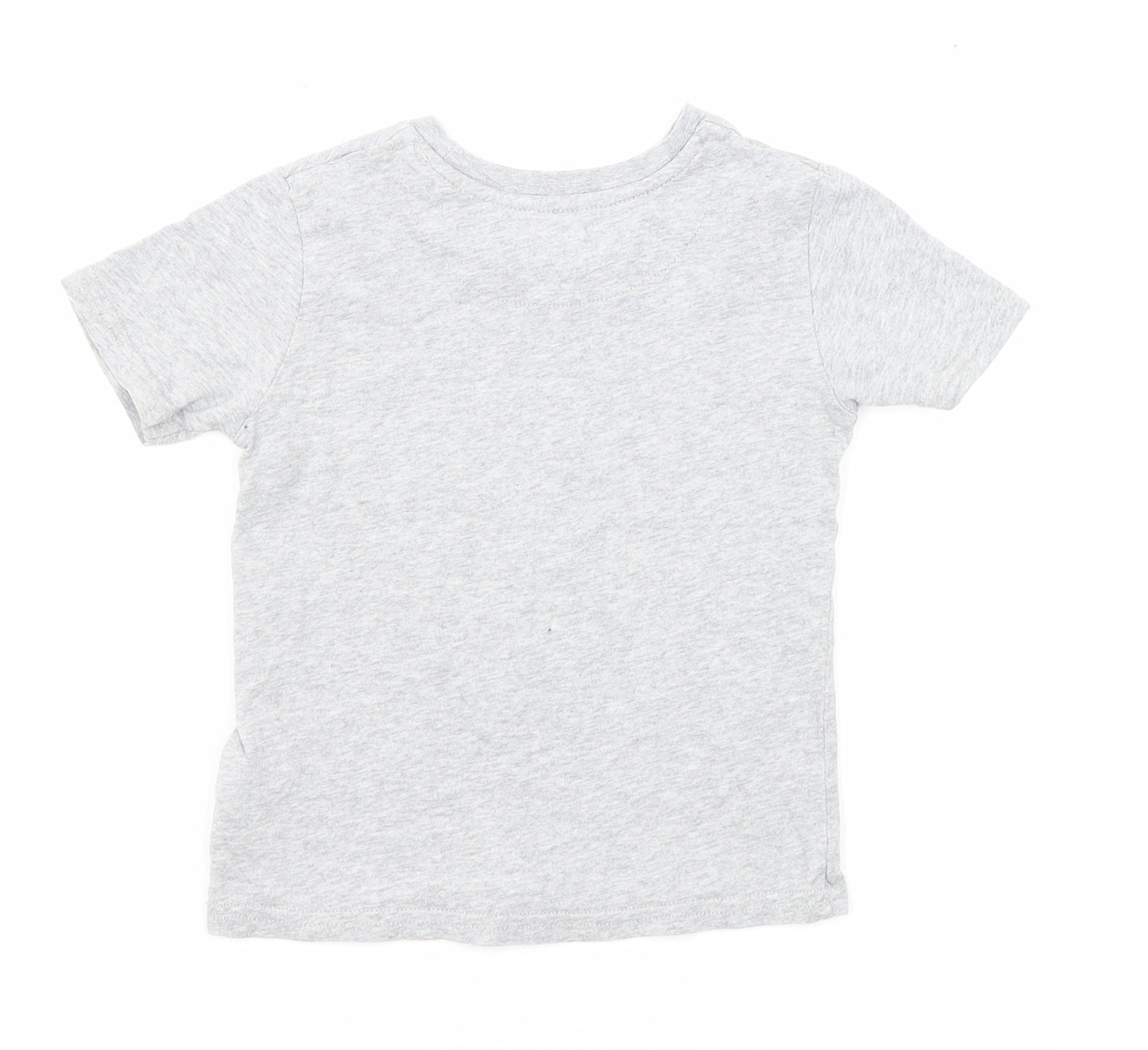 Lyle & Scott Boys Grey Cotton Basic T-Shirt Size 2 Years Round Neck Pullover