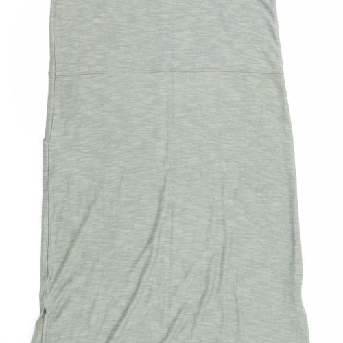 The Lounge Edit Womens Green Cotton A-Line Size 12 Round Neck Pullover