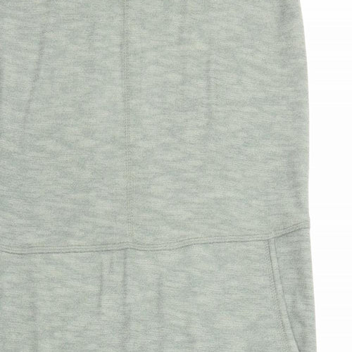 The Lounge Edit Womens Green Cotton A-Line Size 12 Round Neck Pullover