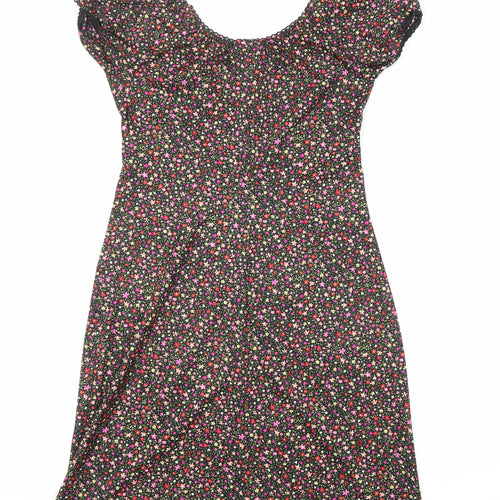 Kit Womens Multicoloured Floral Polyester A-Line Size 10 Off the Shoulder Pullover