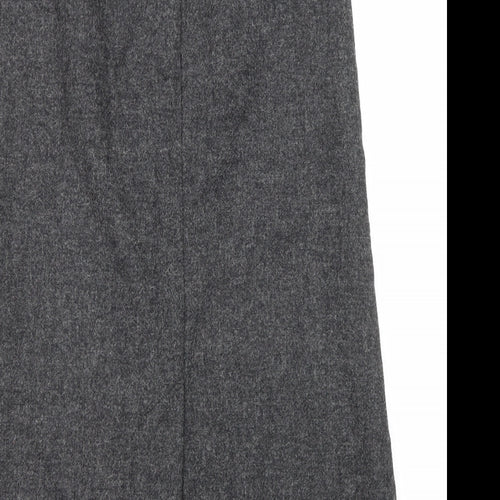 Laura Ashley Womens Grey Wool A-Line Skirt Size 10 Zip