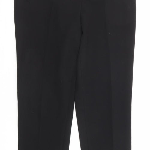 Miss Selfridge Womens Black Polyester Chino Trousers Size 10 L26 in Regular Zip