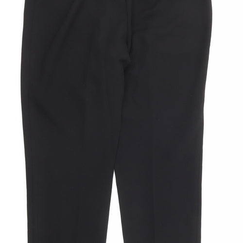 Miss Selfridge Womens Black Polyester Chino Trousers Size 10 L26 in Regular Zip