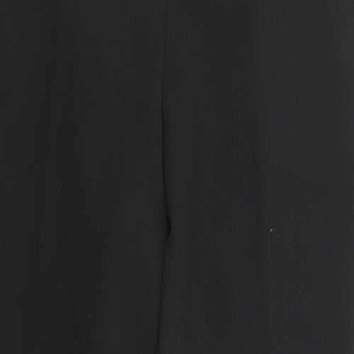 Miss Selfridge Womens Black Polyester Chino Trousers Size 10 L26 in Regular Zip