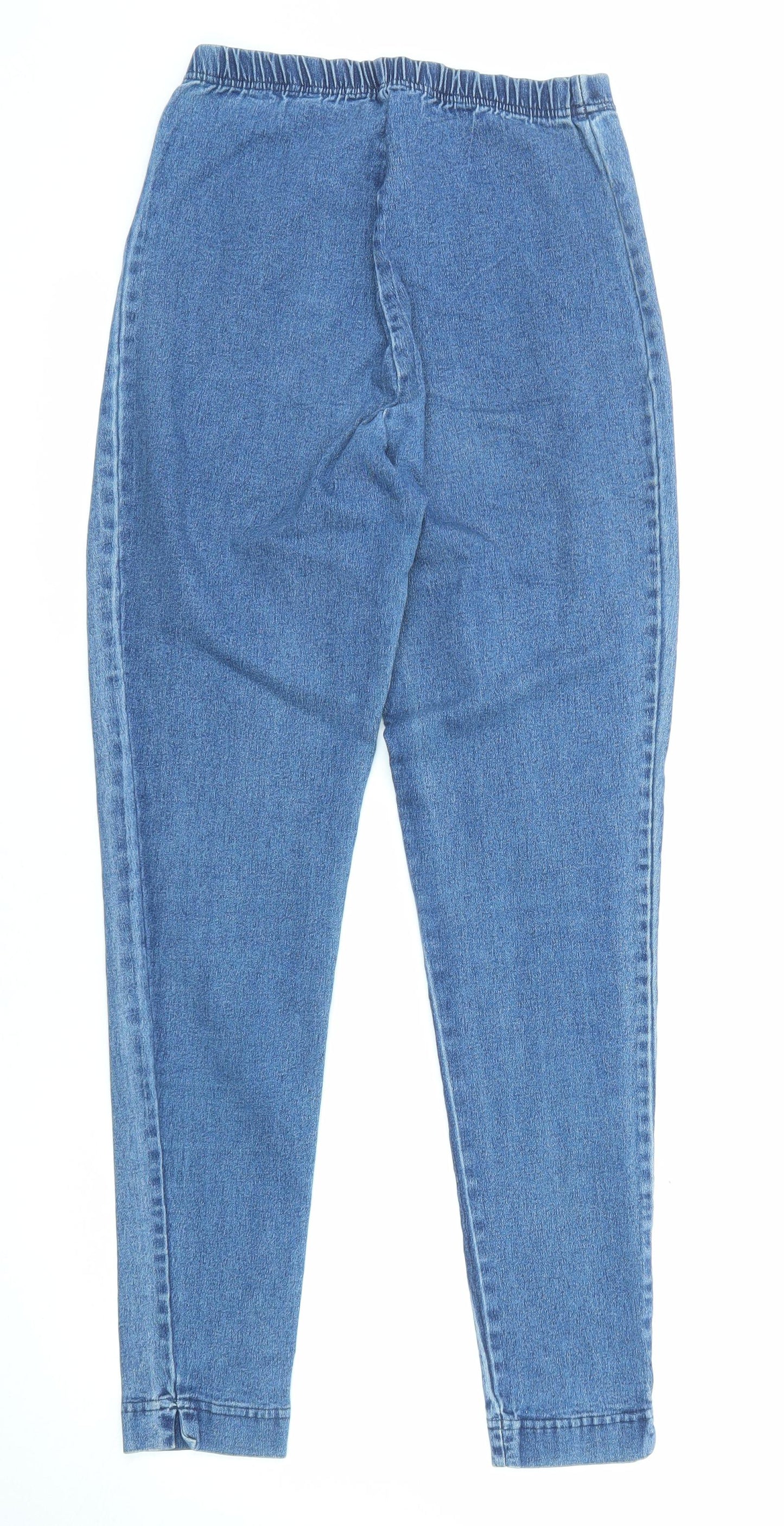 St Michael Womens Blue Cotton Jegging Jeans Size 10 L27 in Regular