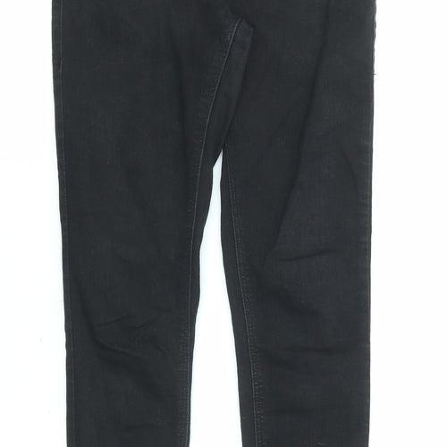 Topshop Womens Black Cotton Skinny Jeans Size 28 in L32 in Regular Zip