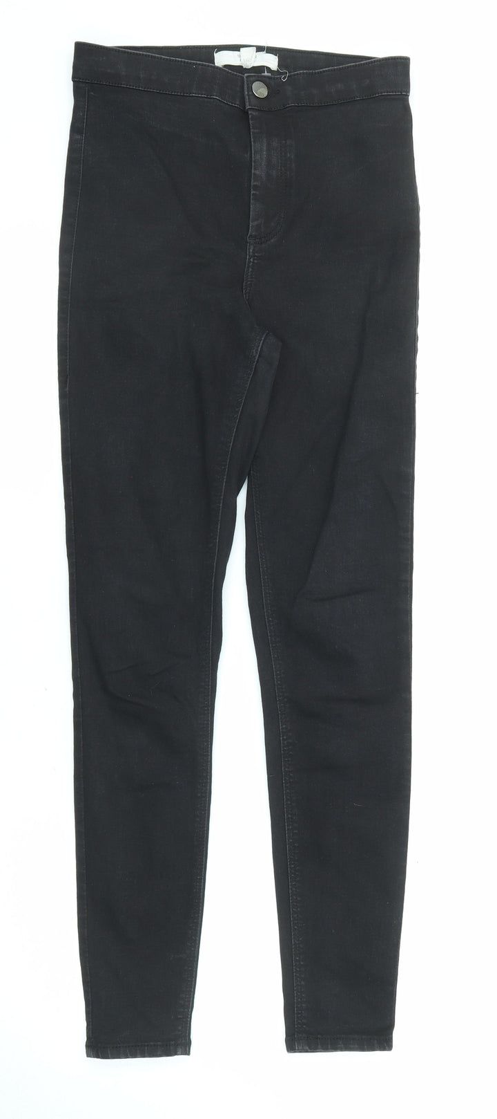Topshop Womens Black Cotton Skinny Jeans Size 28 in L32 in Regular Zip