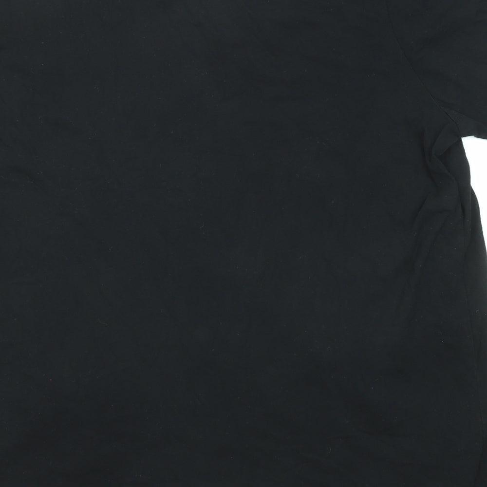 ASOS Womens Black Cotton Basic T-Shirt Size 16 Round Neck - Mama