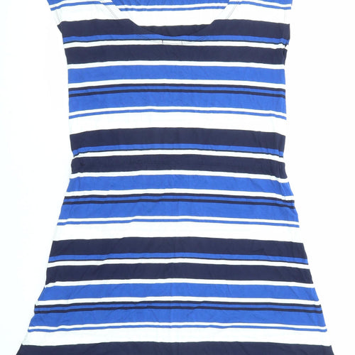 Gap Womens Blue Striped Viscose A-Line Size XS Round Neck Pullover