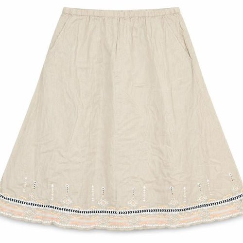 Joanna Hope Womens Beige Cotton A-Line Skirt Size 14