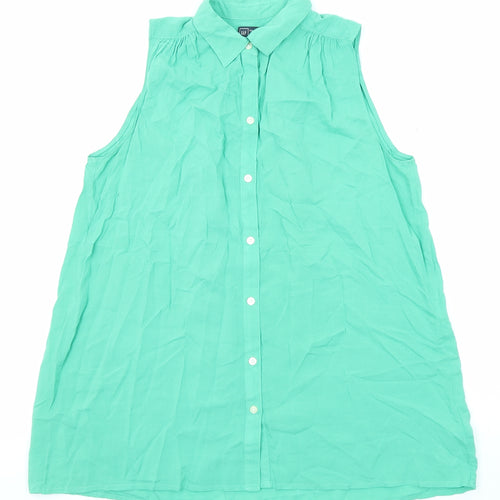Gap Womens Green Viscose Basic Tank Size XS Collared