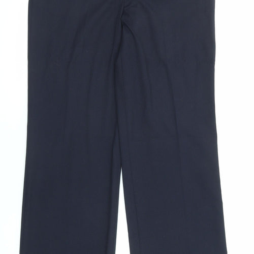 NEXT Womens Blue Polyester Chino Trousers Size 12 L33 in Regular Zip