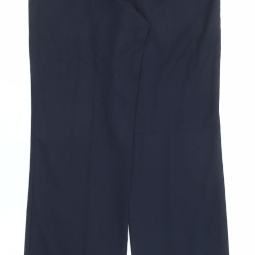 NEXT Womens Blue Polyester Chino Trousers Size 12 L33 in Regular Zip