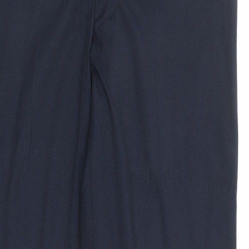 NEXT Womens Blue Polyester Chino Trousers Size 12 L33 in Regular Zip