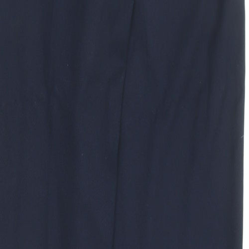 NEXT Womens Blue Polyester Chino Trousers Size 12 L33 in Regular Zip