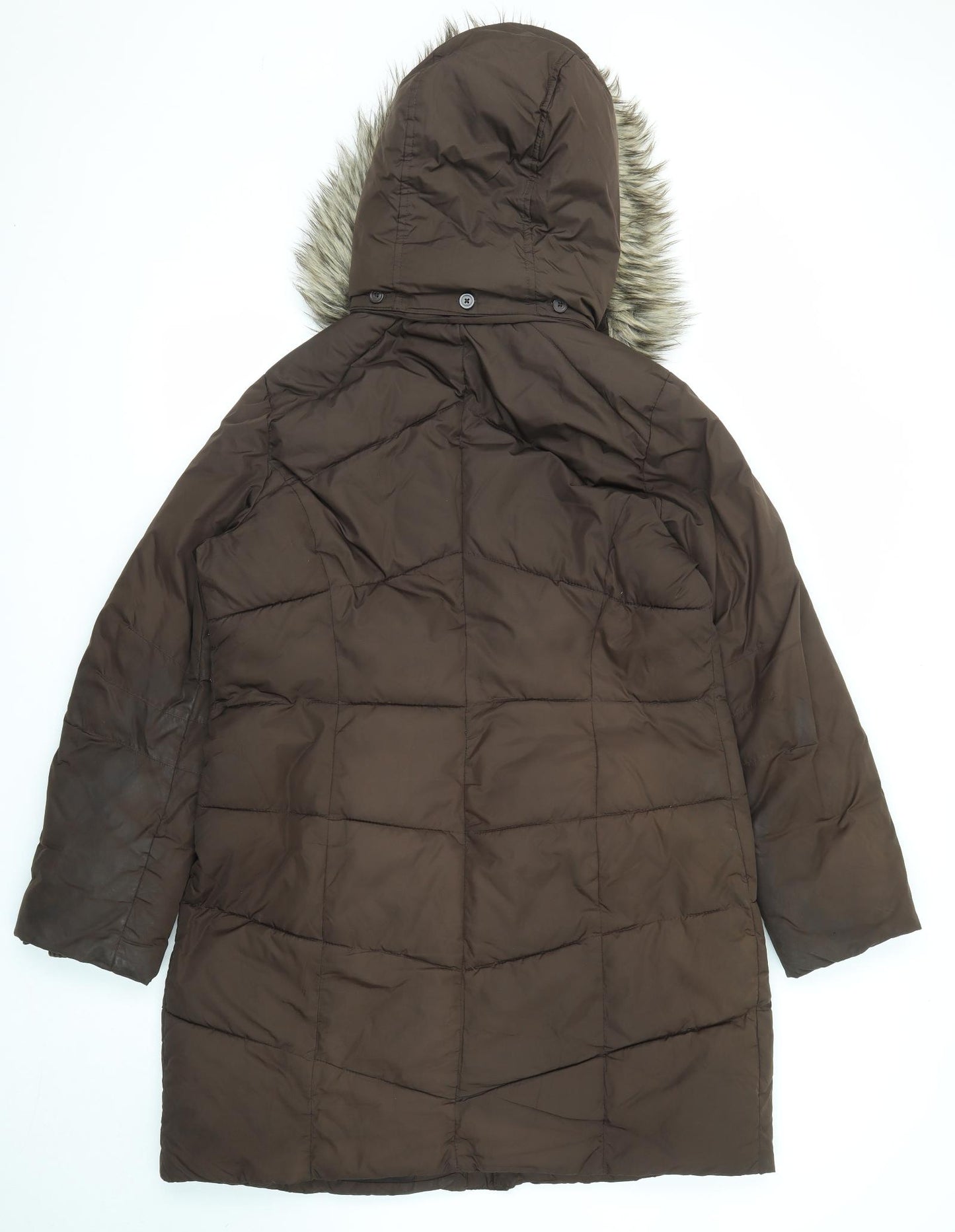 Gap Womens Brown Quilted Coat Size L Zip